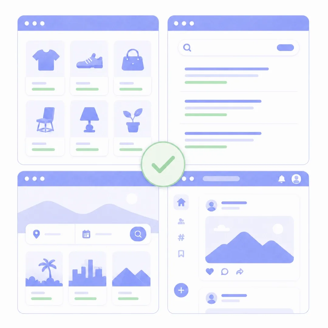 shoping travel socials serps